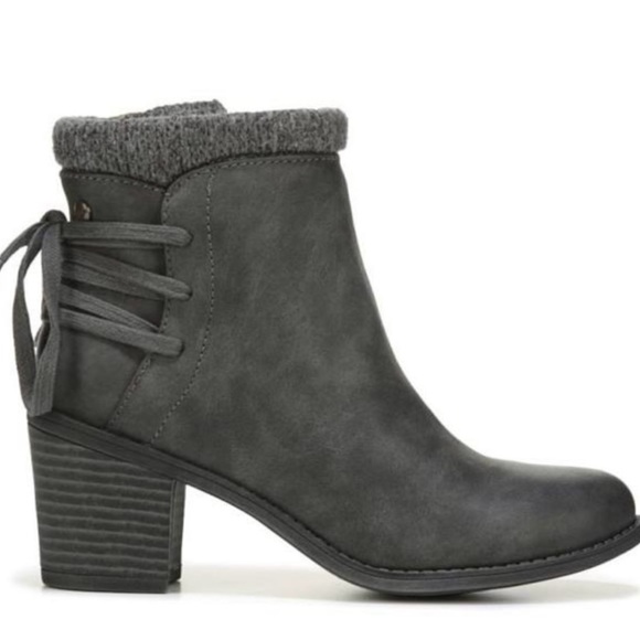 Roxy Shoes - Roxy Dakota Heeled Ankle Booties Dark Gray